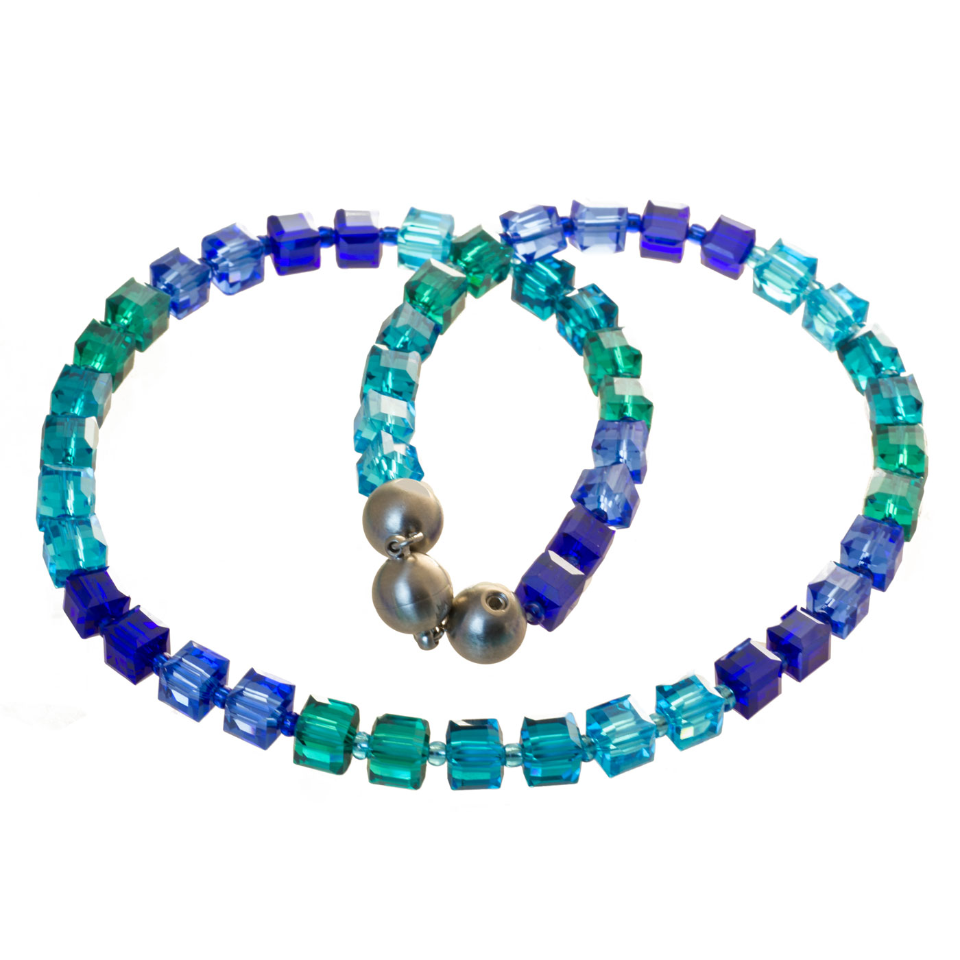 Glaswürfel-Perlenkette